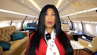 Experience The Sensual Journey Of A Private Flight Attendant With Big Natural Tits