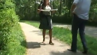 Brunette Milf Gets Intense Outdoor Fuck In The Woods